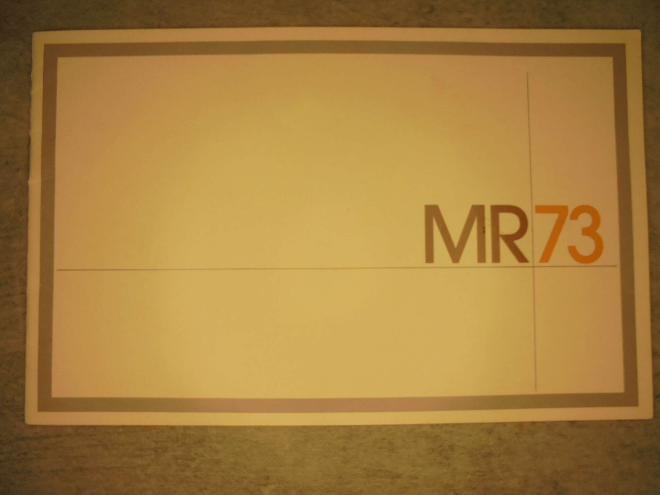 NOTICE MANURHIN MR73 EN FRANCAIS