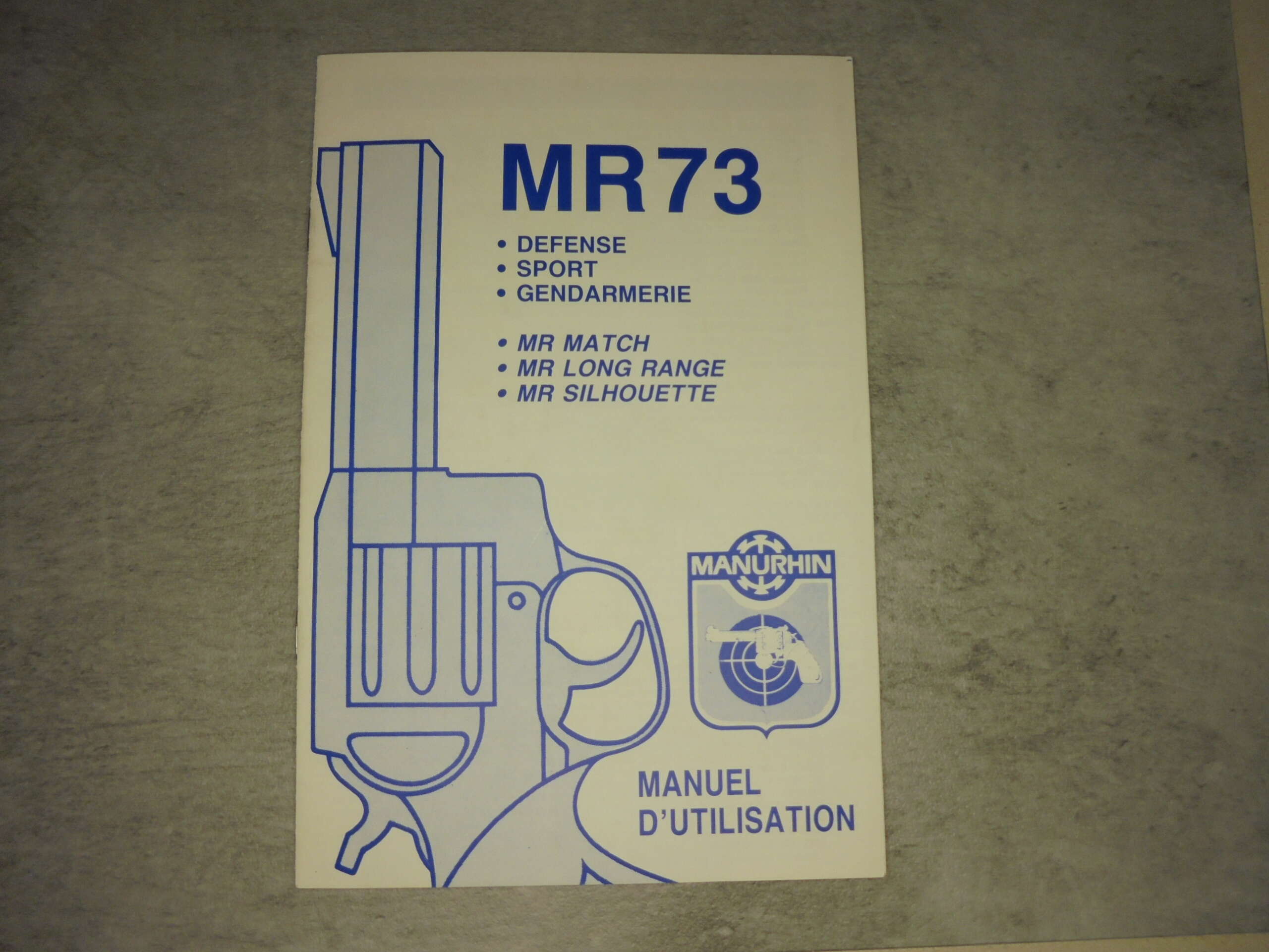 NOTICE MANURHIN MR73 EN FRANCAIS